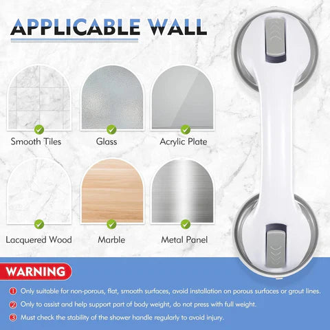 Suction Cup Grab Bar with Ergonomic Grip