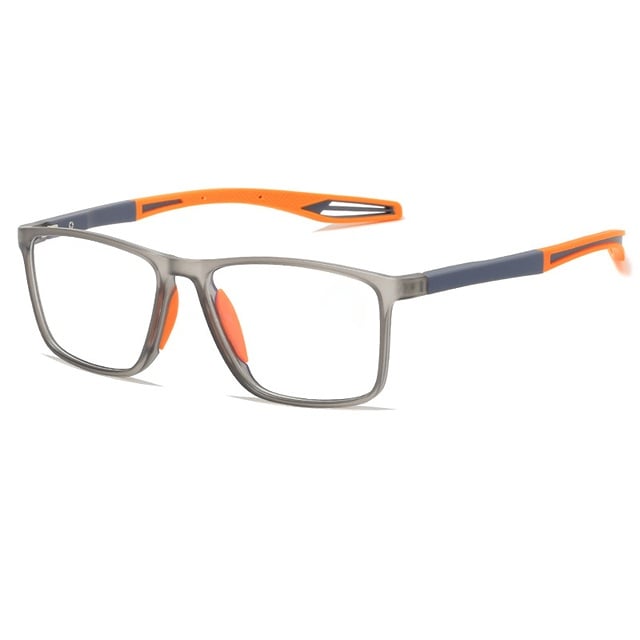 Freddie Two-Tone Rectangular Glasses – Textured Grip Modern Design