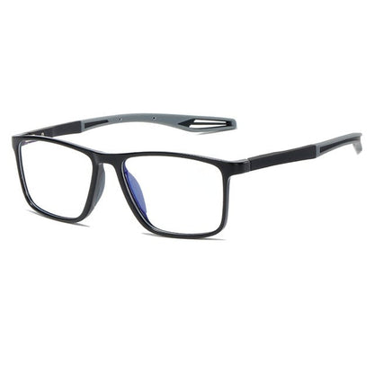 Freddie Two-Tone Rectangular Glasses – Textured Grip Modern Design