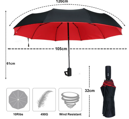 Storm-Proof Folding Umbrella – Durable Wind-Resistant Design