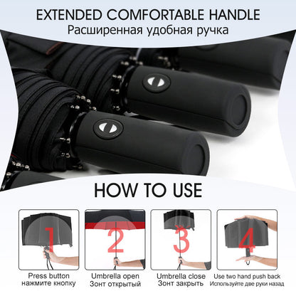 Storm-Proof Folding Umbrella – Durable Wind-Resistant Design