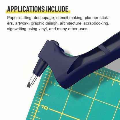Handmade cutting tool with 360° rotating blade