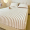 Velvet Ribbed Fitted Bed Sheet with Elastic Edges