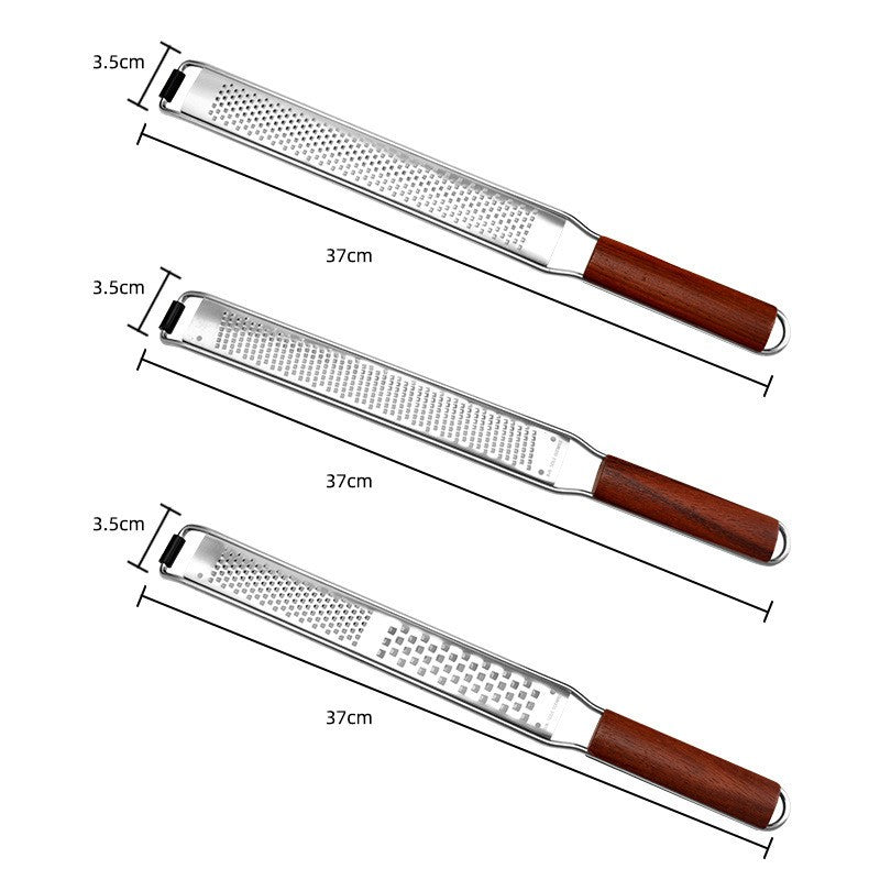 Stainless Steel Grater With Ergonomic Wooden Handle