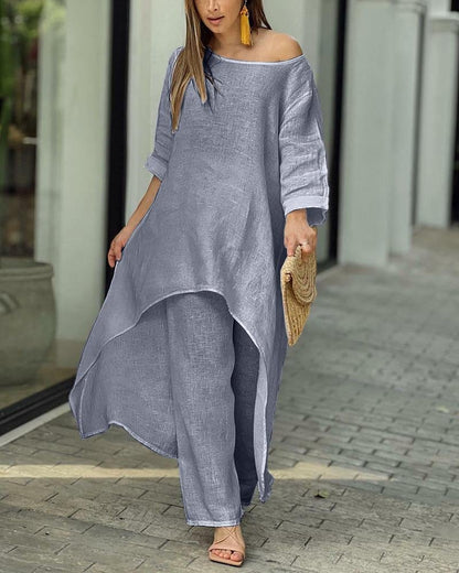 Clarisse™ - Casual linen set for women