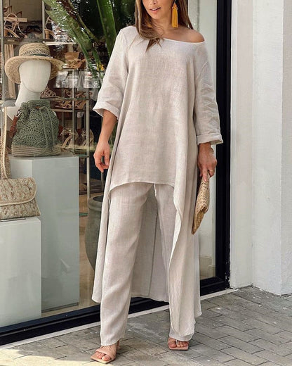 Clarisse™ - Casual linen set for women