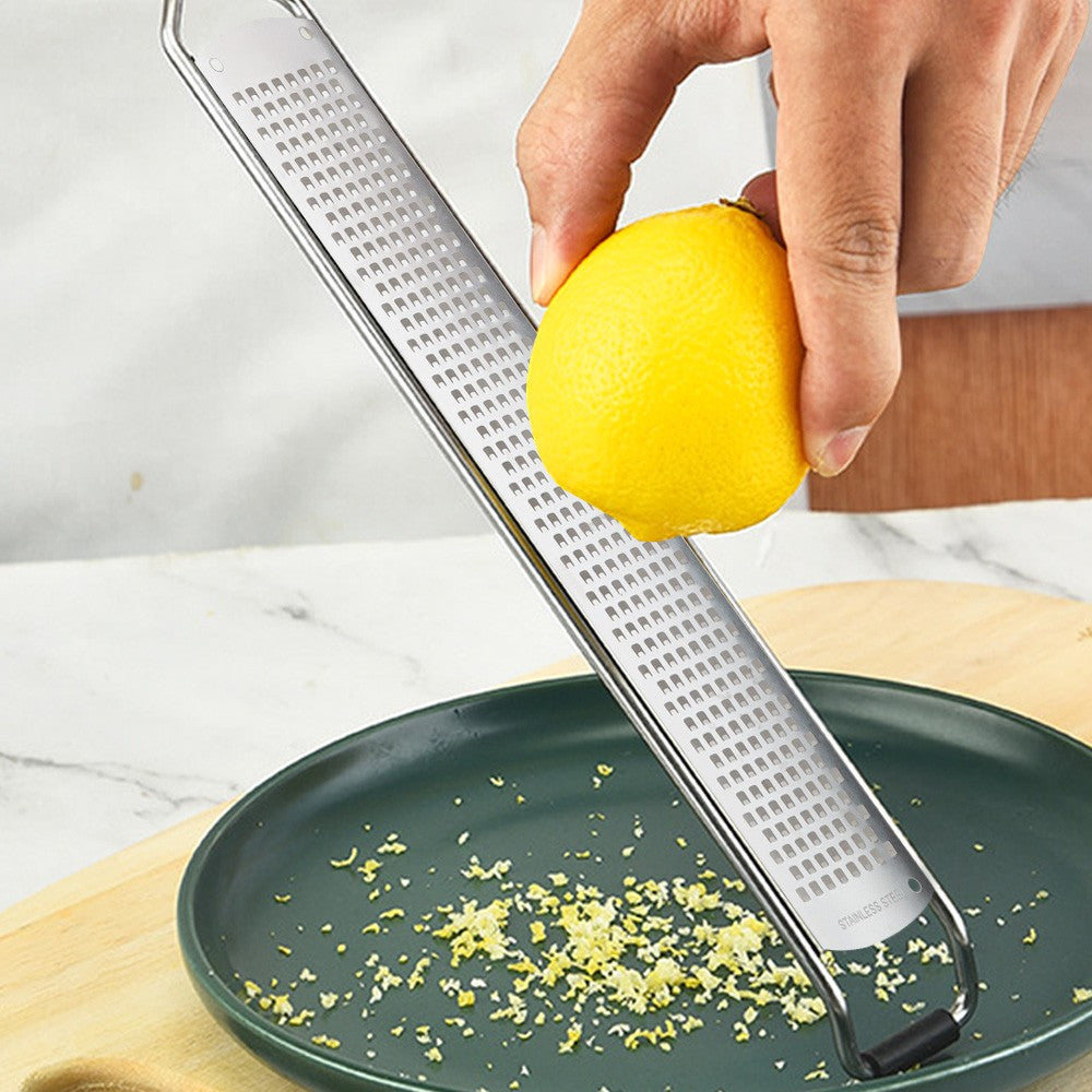 Stainless Steel Grater With Ergonomic Wooden Handle